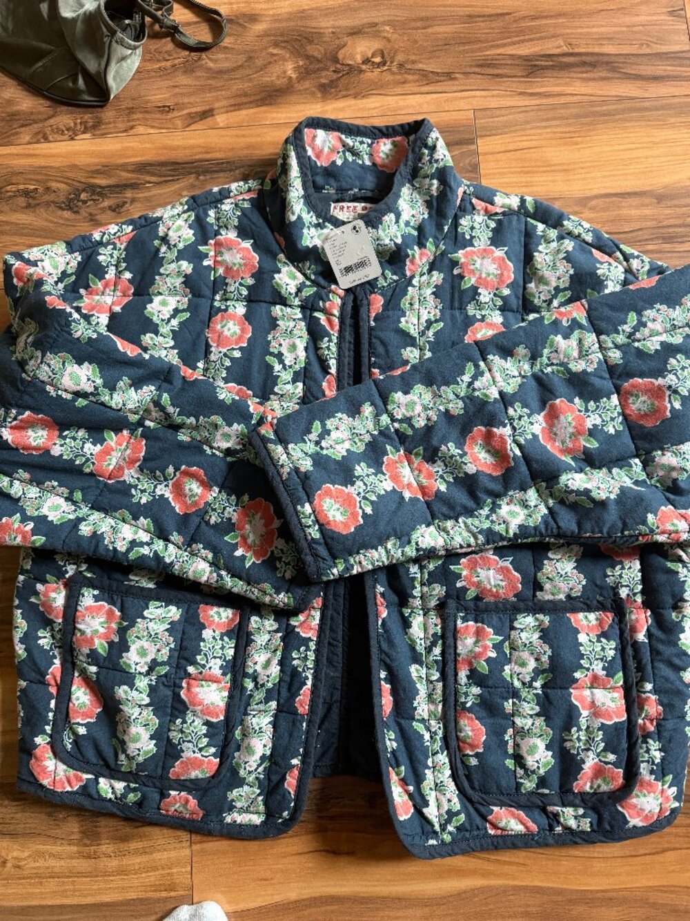 NWT Free People Chloe Floral Printed Quilt Cotton Jacket